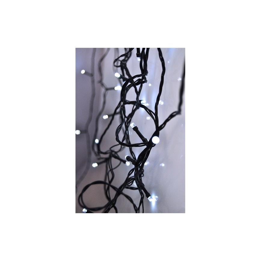 LED Catena natalizia da esterno 200xLED/8 funzioni 15m IP44 bianco freddo