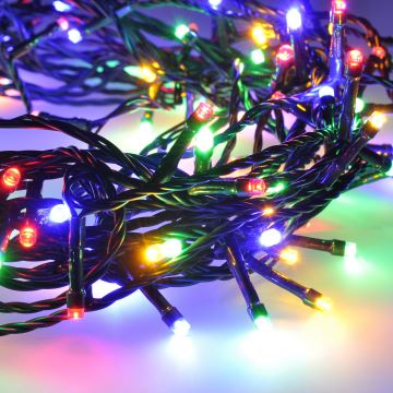 Catena natalizia LED 100xLED/8 funzioni 13m IP44 multicolore