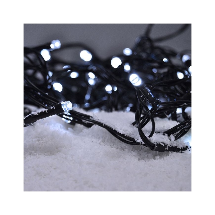 Catena luminosa LED per esterni 100xLED/8 funzioni 13m IP44 bianco freddo