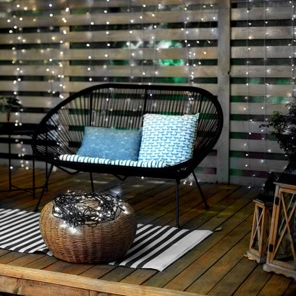 Catena luminosa LED per esterni 100xLED/8 funzioni 13m IP44 bianco freddo