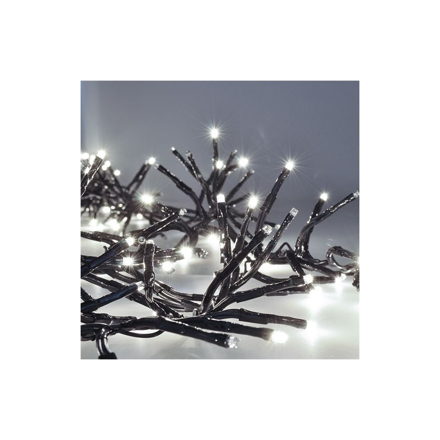 Catena luminosa LED per esterni 576 LED/8 funzioni, 8 m, IP44, bianco freddo + telecomando