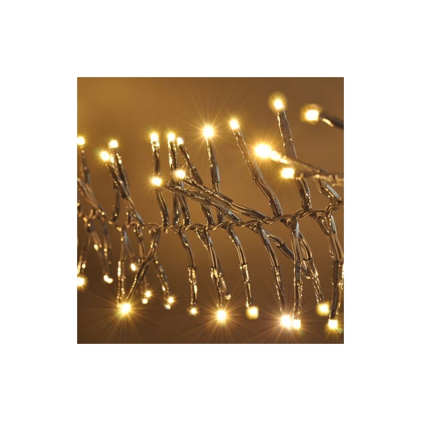 Catena natalizia LED da esterno 576xLED/8 funzioni 8m IP44 bianco caldo + Telecomando