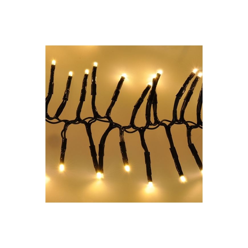 Catena natalizia LED da esterno 576xLED/8 funzioni 8m IP44 bianco caldo + Telecomando