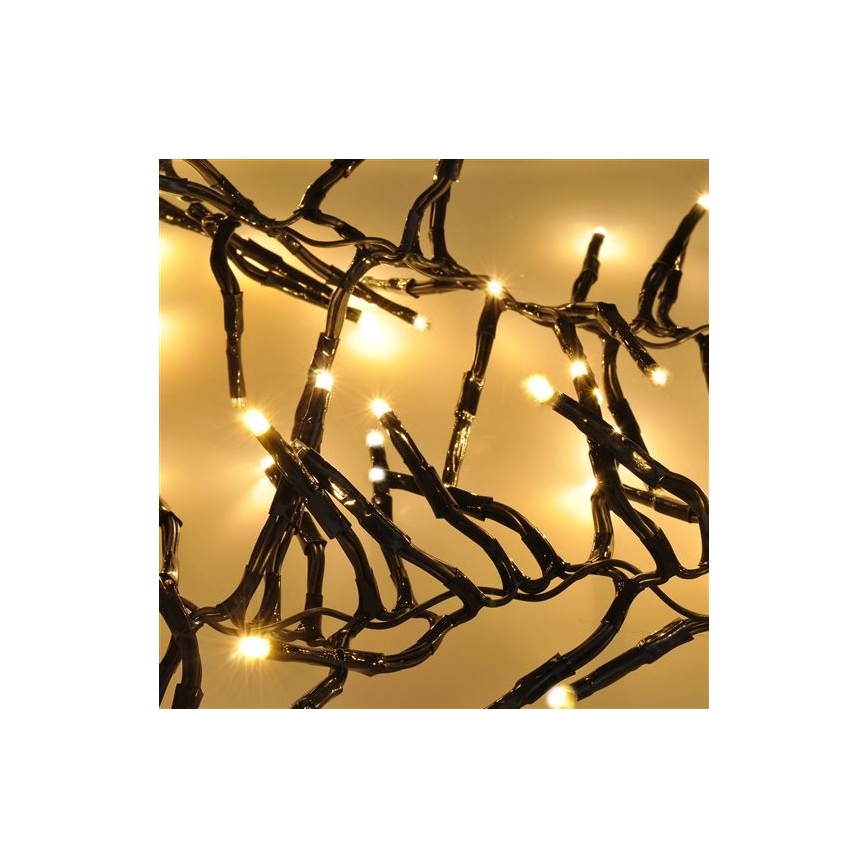 Catena natalizia LED da esterno 576xLED/8 funzioni 8m IP44 bianco caldo + Telecomando