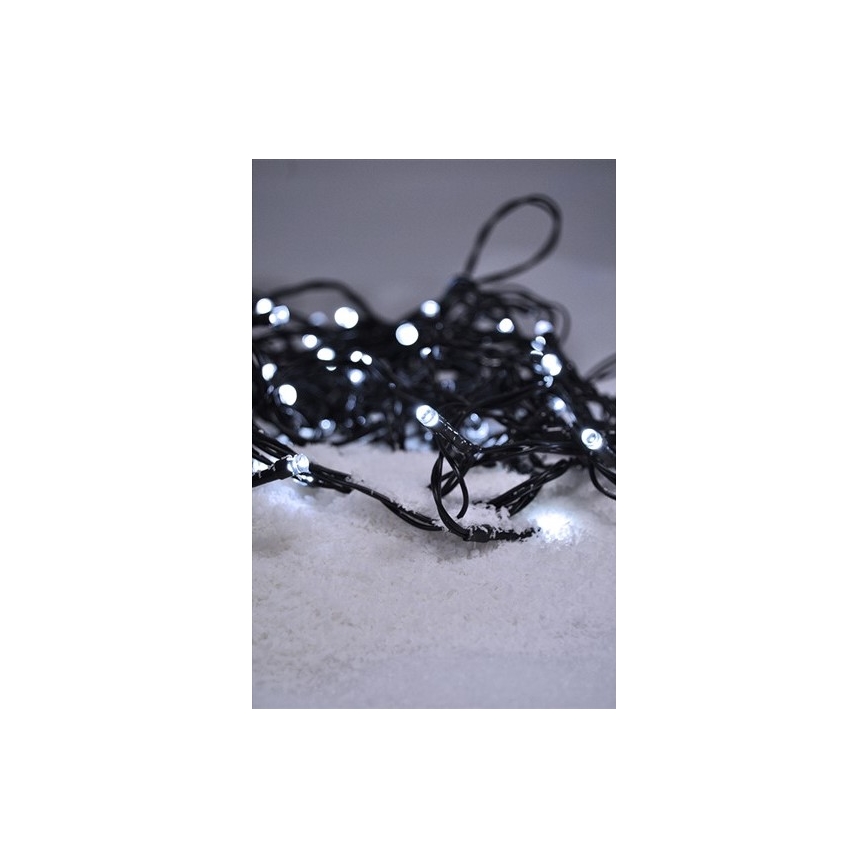 Catena luminosa LED da esterno 50xLED/8 funzioni 8m IP44 bianco freddo