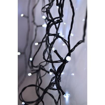 Catena luminosa LED da esterno 50xLED/8 funzioni 8m IP44 bianco freddo