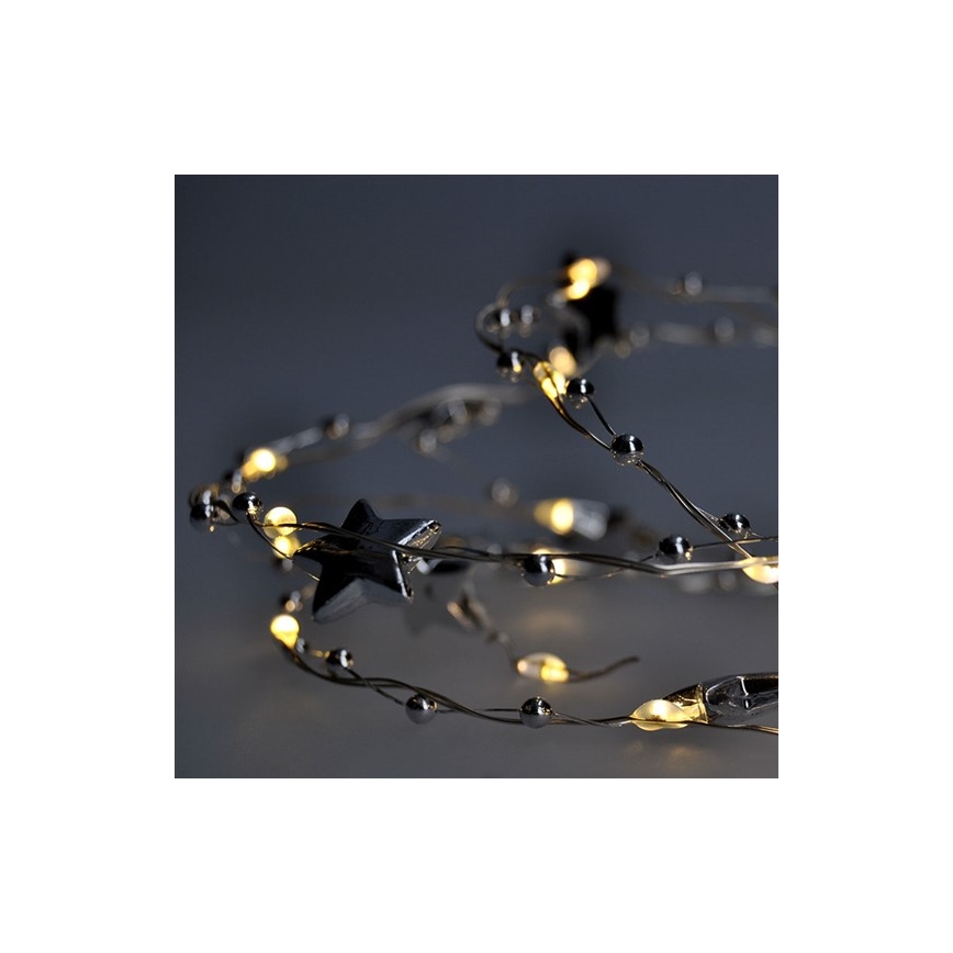 Catena natalizia LED 1 m 20xLED/2xAA