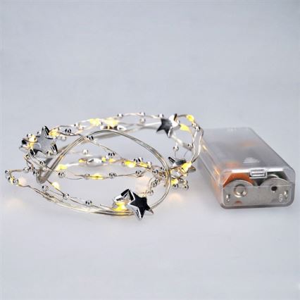 Catena natalizia LED 1 m 20xLED/2xAA