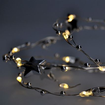 Catena natalizia LED 1 m 20xLED/2xAA