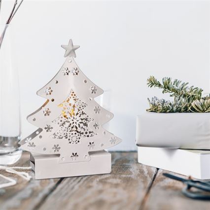 Decorazione natalizia a LED — alimentazione 2xAA