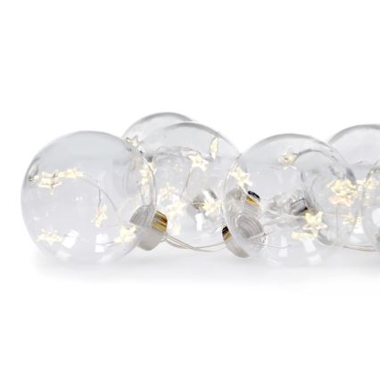Catena natalizia LED 30xLED/3xAA 2,5m bianco caldo
