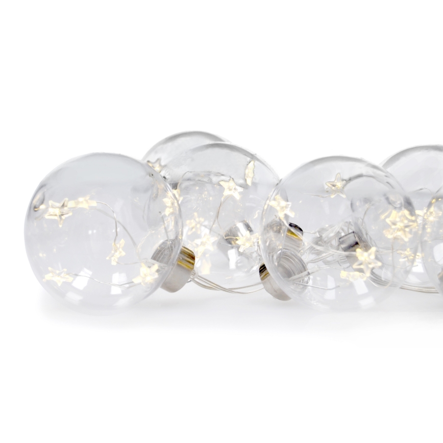 Catena natalizia LED 30xLED/3xAA 2,5m bianco caldo
