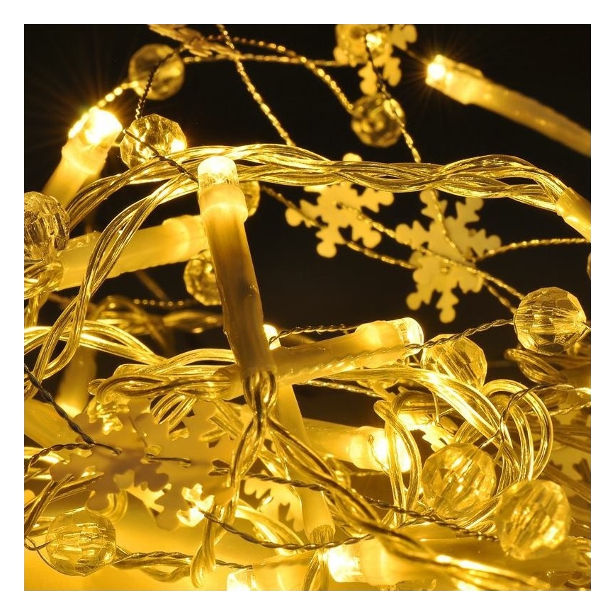 Catena luminosa a LED 20xLED/2xAA 2m bianco caldo