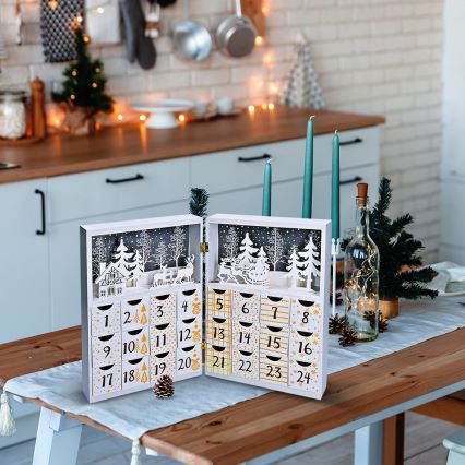Calendario dell'Avvento a LED LED/2xAAA