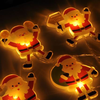 LED Catena luminosa di Natale con ventose 6xLED/2xAA 1,2m bianco caldo santa
