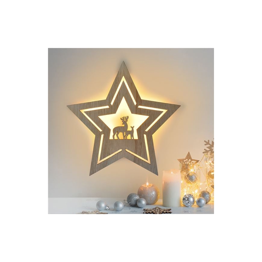 Decorazione natalizia LED LED/2xAA stella