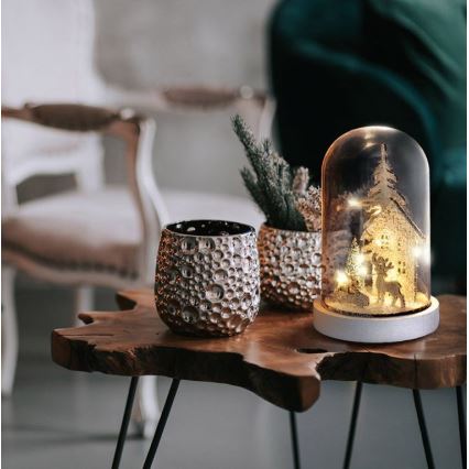 Decorazione natalizia LED LED/2xAAA paesaggio innevato con casa