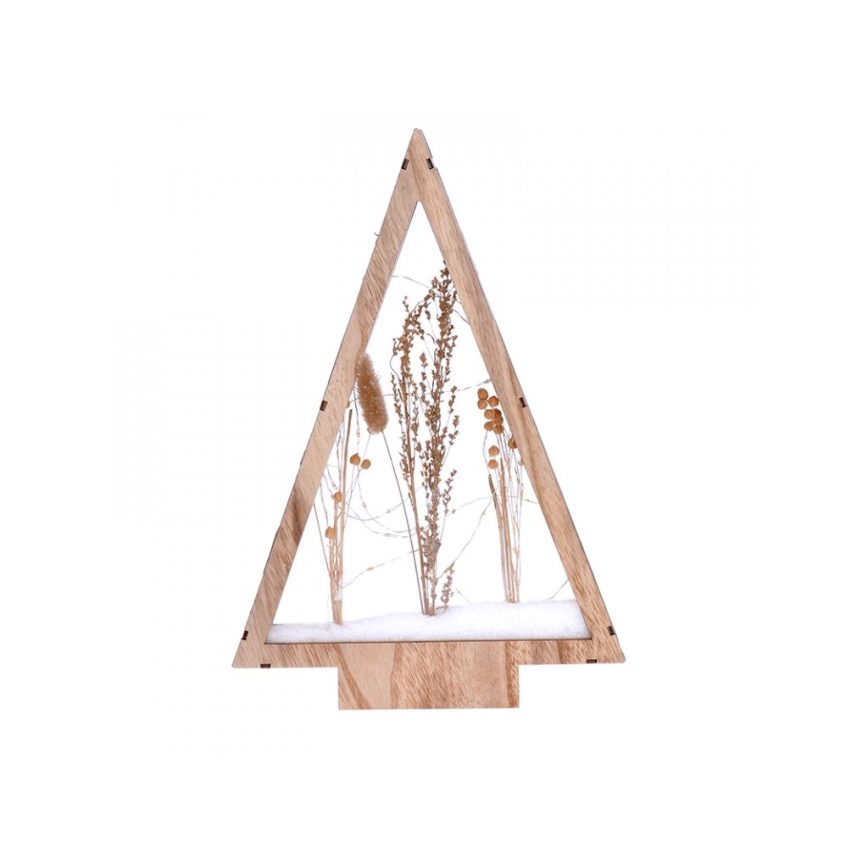Decorazione natalizia LED LED/2xAA fiori invernali coperti di neve
