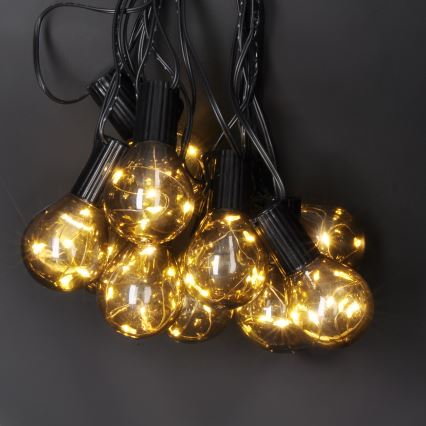 Catena decorativa LED da esterno GIRLANDA 10xLED/3xAA 3m IP44 bianco caldo