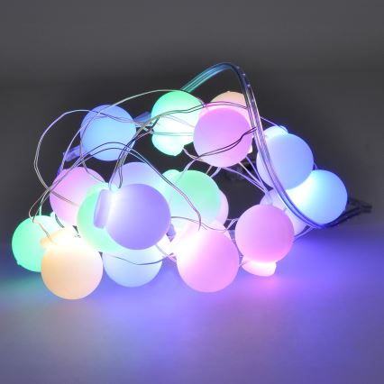 Catena natalizia LED 20xLED/2xAA 2,3 m multicolore