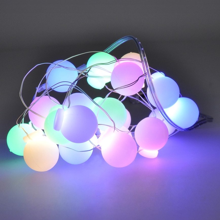 Catena natalizia LED 20xLED/2xAA 2,3 m multicolore