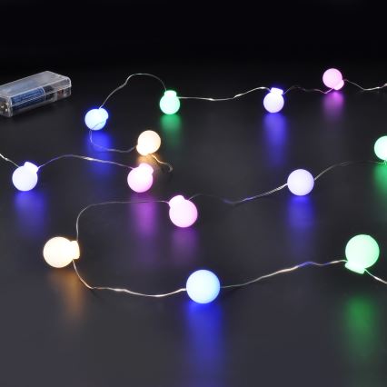 Catena luminosa LED natalizia 40xLED/2xAA 4,3 m multicolore