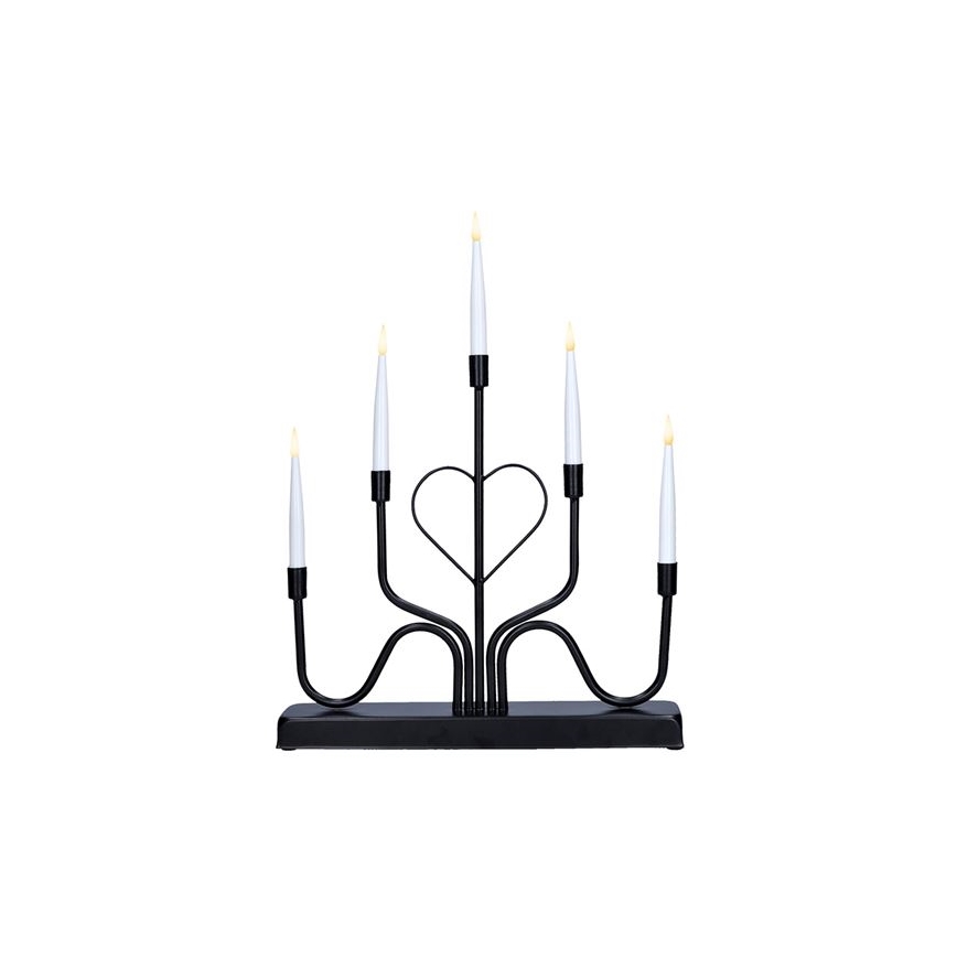 Candeliere natalizio a LED 5xLED/2xAA, bianco caldo