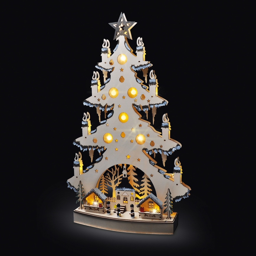Decorazione natalizia LED LED/2xAA/bianco caldo albero