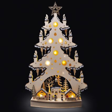 Decorazione natalizia LED LED/2xAA/bianco caldo albero
