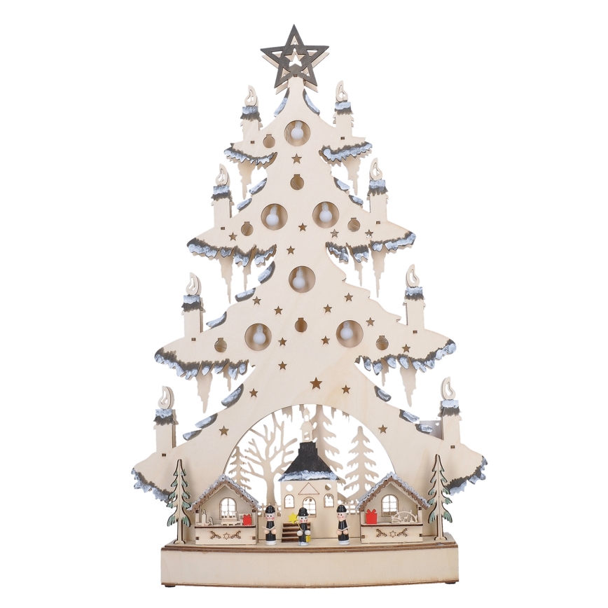 Decorazione natalizia LED LED/2xAA/bianco caldo albero