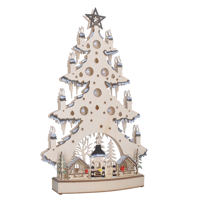 Decorazione natalizia LED LED/2xAA/bianco caldo albero