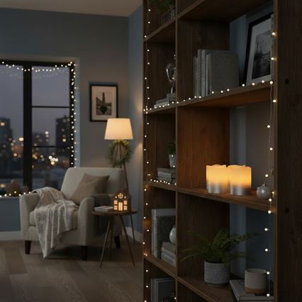 Set da 4 candele LED in cera naturale LED/1xCR2032, bianco caldo