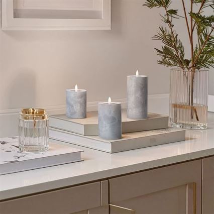 Set da 3 candele LED, alimentazione 2x AA, luce calda