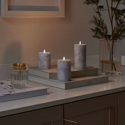 Set da 3 candele LED, alimentazione 2x AA, luce calda