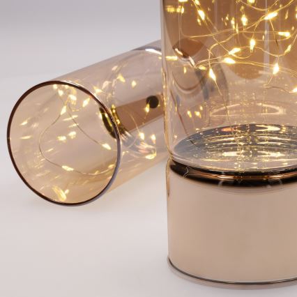 Set da 2 luci LED natalizie 20xLED+10xLED/2xAA+3xAA bianco caldo