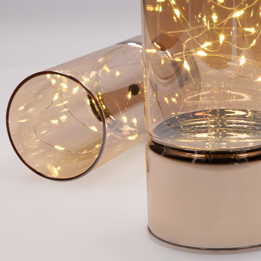 Set da 2 luci LED natalizie 20xLED+10xLED/2xAA+3xAA bianco caldo