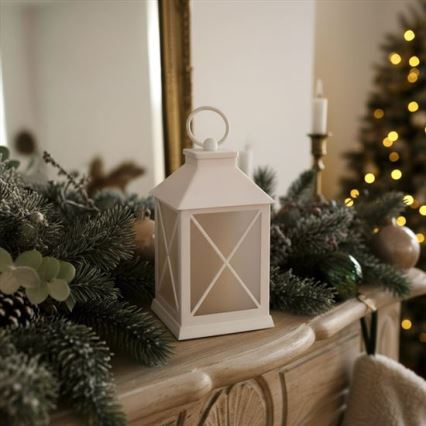 Lanterna natalizia a LED, 2xAA, bianco caldo