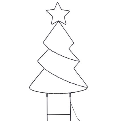 Decorazione natalizia LED per esterni 85xLED/3xAA IP44 bianco caldo a forma di albero