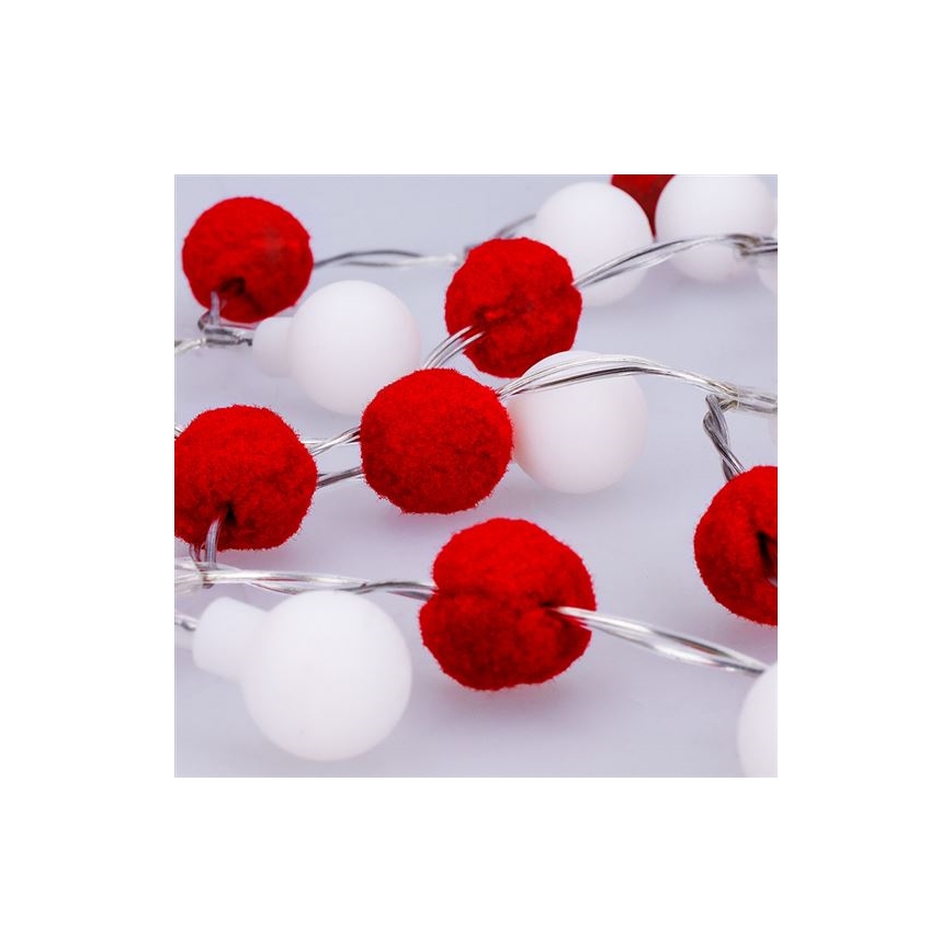 Catena luminosa LED 20×LED, alimentazione 2×AA, 1,8 m, bianco caldo