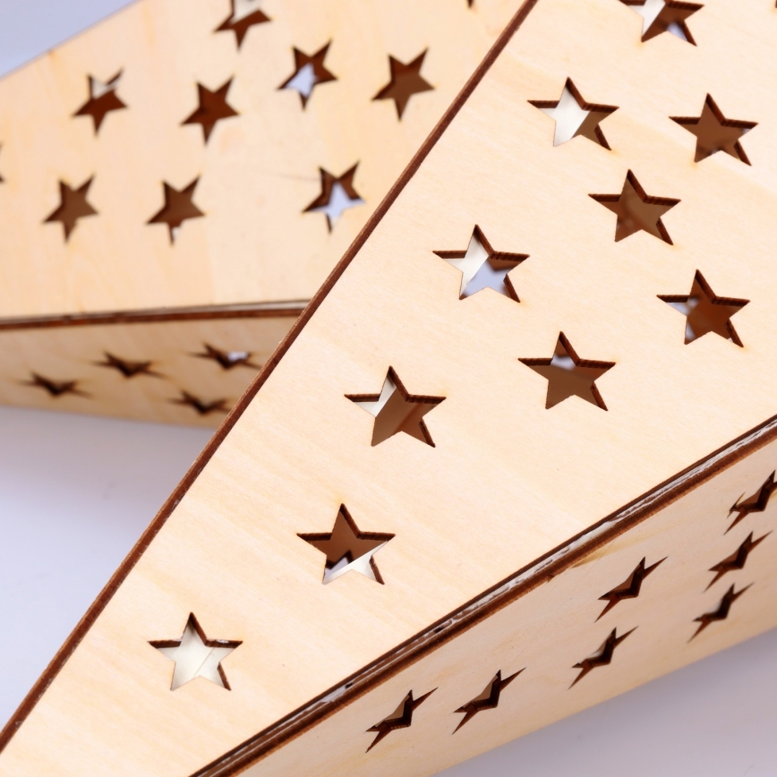 Decorazione natalizia LED 20xLED/2xAA, bianco caldo, stella beige