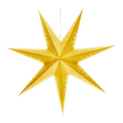 Stella natalizia LED dorata 60 cm, 20 LED, alimentazione 2xAA, luce bianca calda