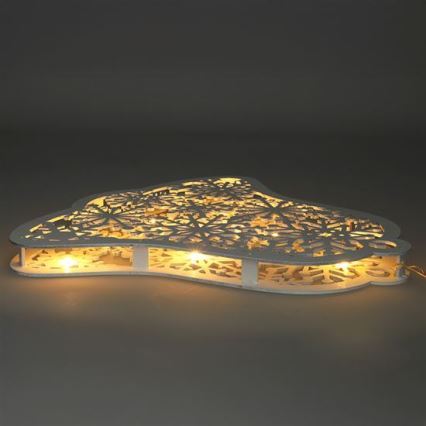 Campanellino natalizio a LED 9xLED/2xAA, luce calda