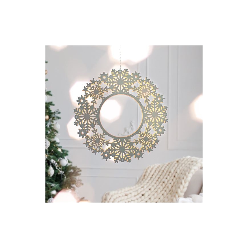 Ghirlanda decorativa natalizia LED 10xLED/2xAA, luce bianco caldo