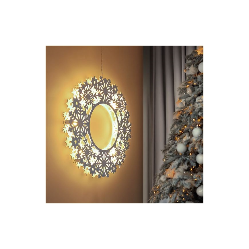Ghirlanda decorativa natalizia LED 10xLED/2xAA, luce bianco caldo