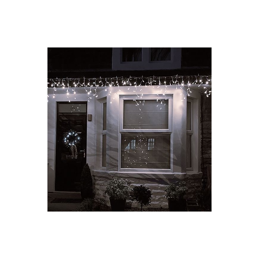 Tenda luminosa LED per esterni 360 LED, 8 funzioni, 15 m, IP44, bianco caldo