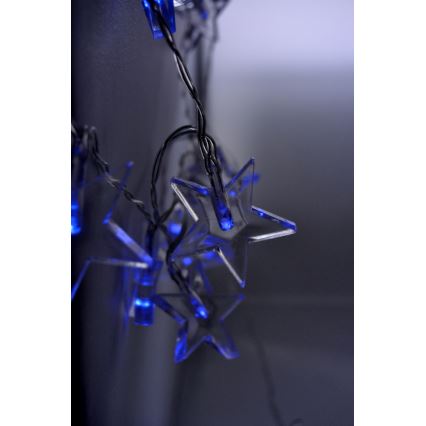 Catena luminosa LED 10xLED/2xAA 2,5 m blu
