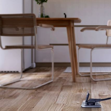Presa a pavimento da incasso per esterni IP55 angolare