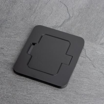 Presa a pavimento da incasso per esterno IP55 nero rettangolare