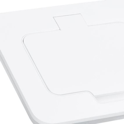 Presa a pavimento incassata per esterni IP55, bianca, rettangolare