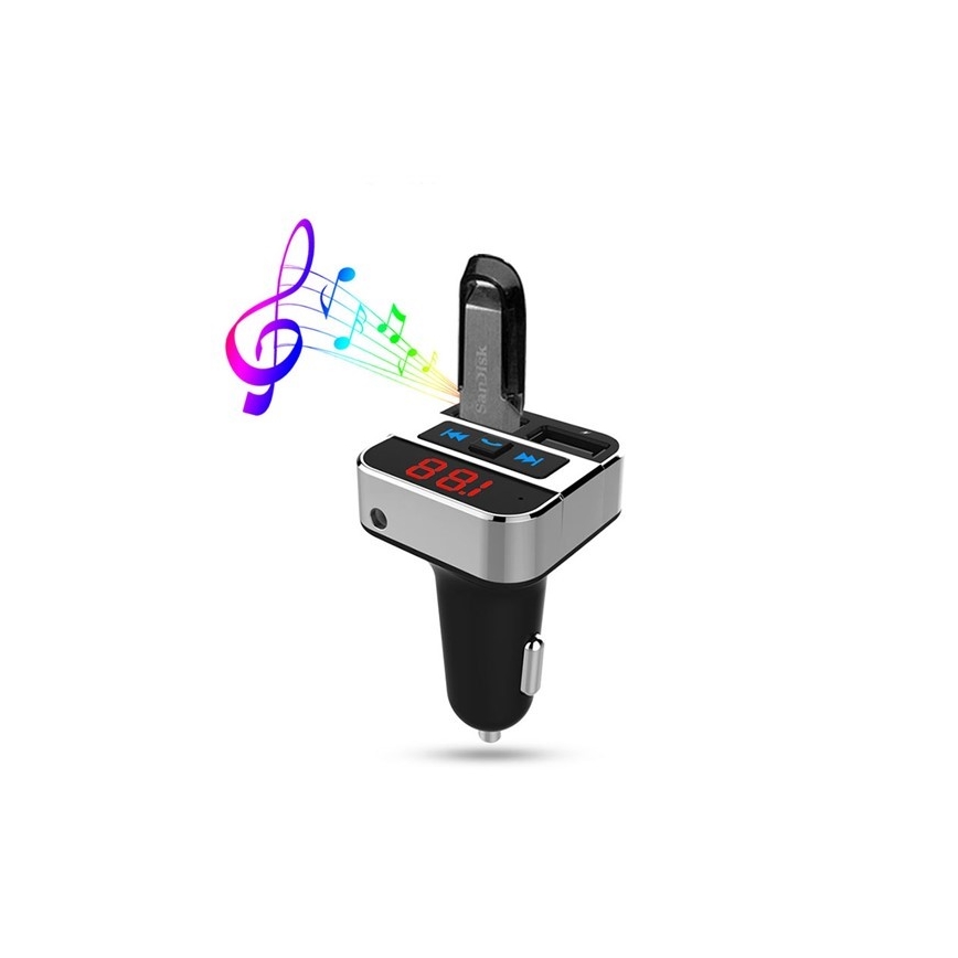 Trasmettitore radio FM per macchine LED/12/24V